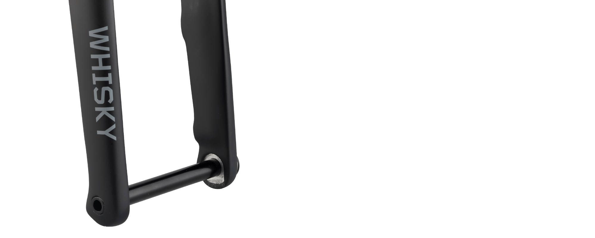 Close-up of the bottom of the fork from the front