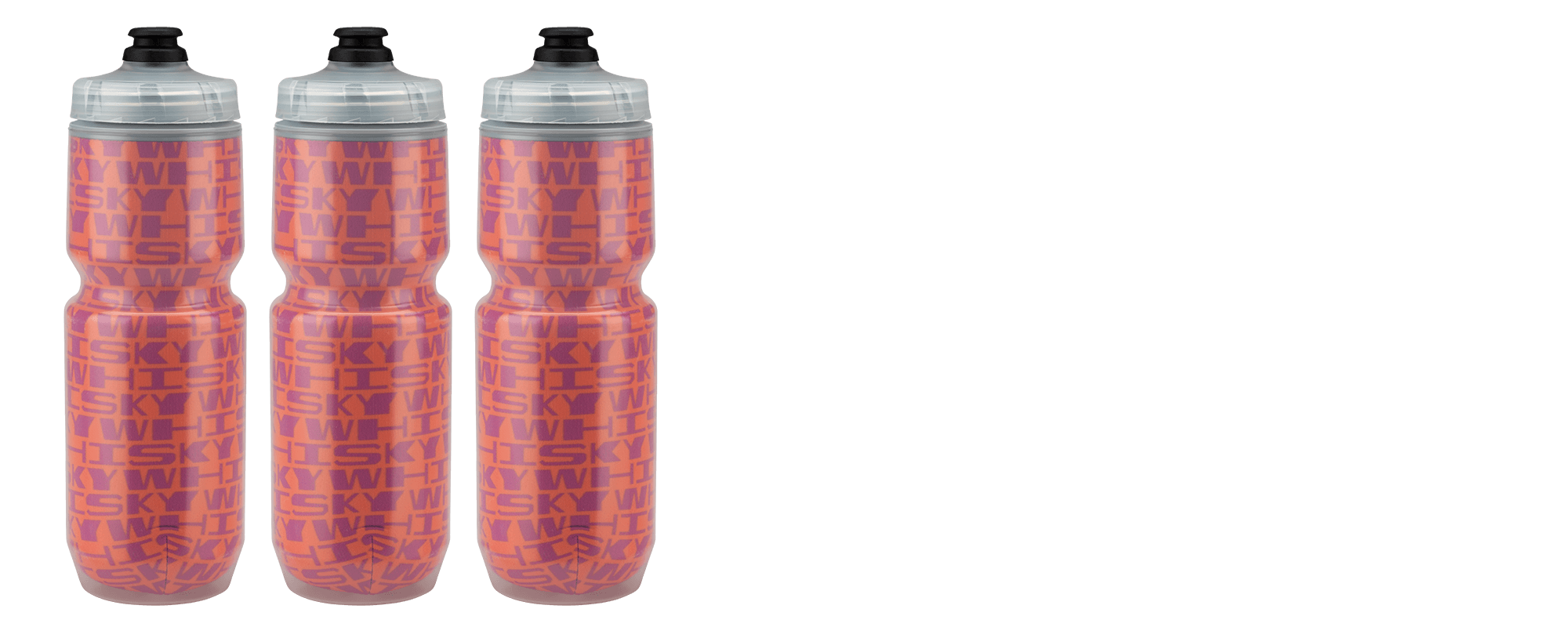 Whisky Stretched Pattern Water Bottle - Orange/Pink