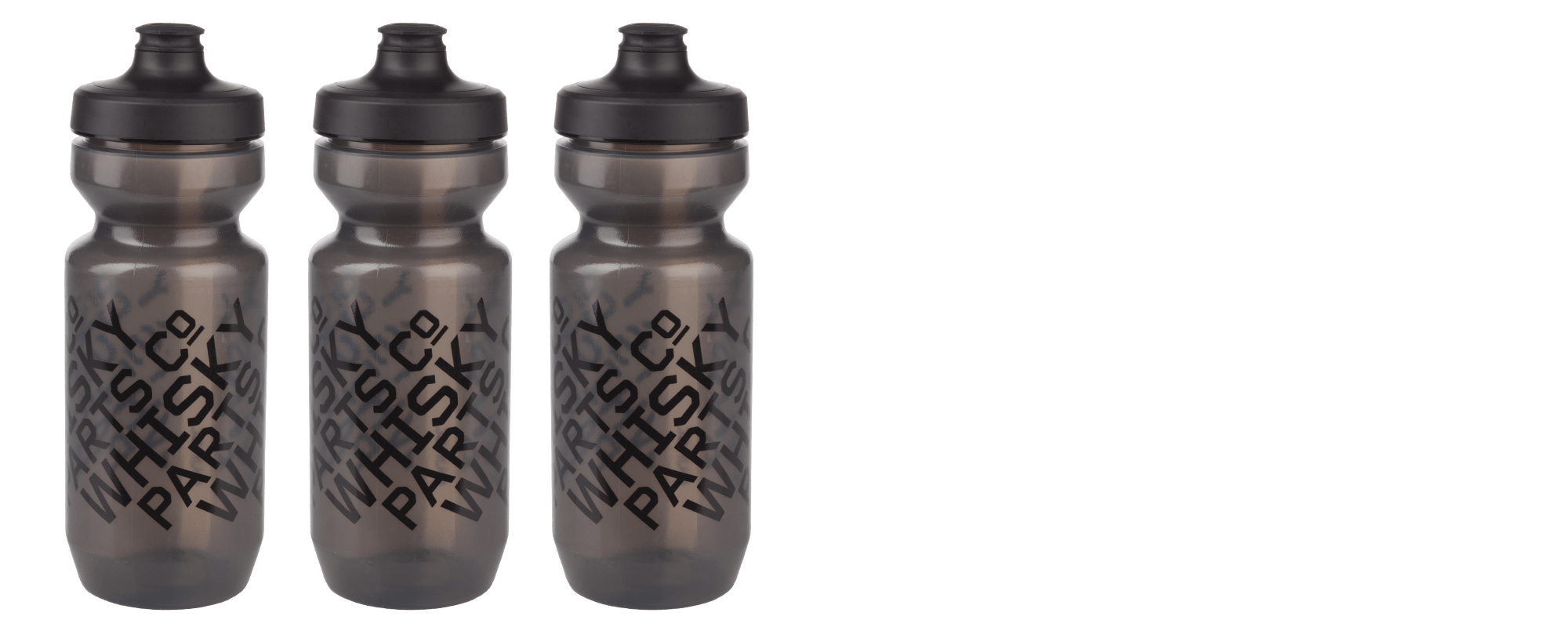 Whisky Logo Wrap Water Bottle - Gray/Black