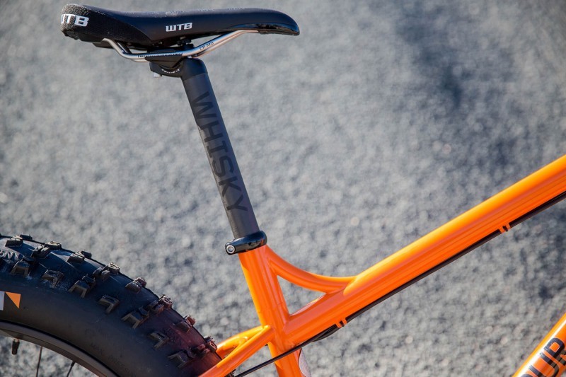 Seat post detail on 44 Bikes custom fat bike