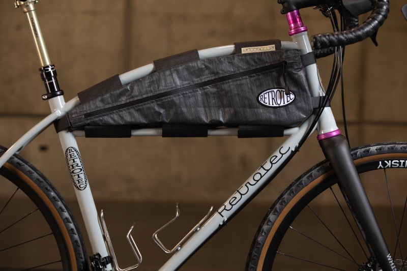 Close-up of custom Outer Shell frame bag