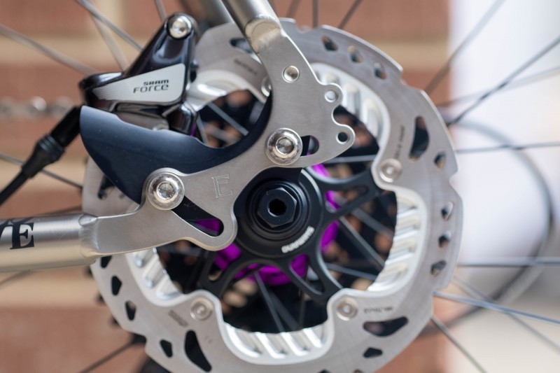 Rocking dropouts allow the bike to be converted into a single speed setup.