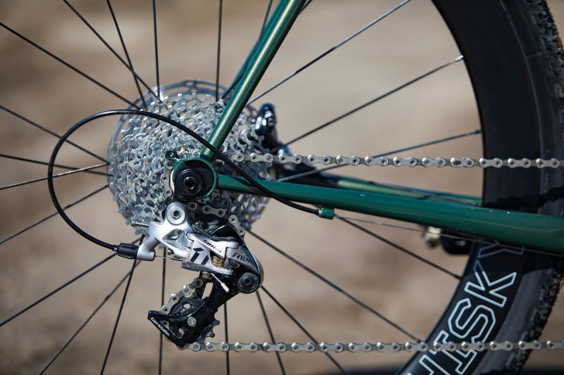Dropout detail on Rock Lobster custom gravel bike