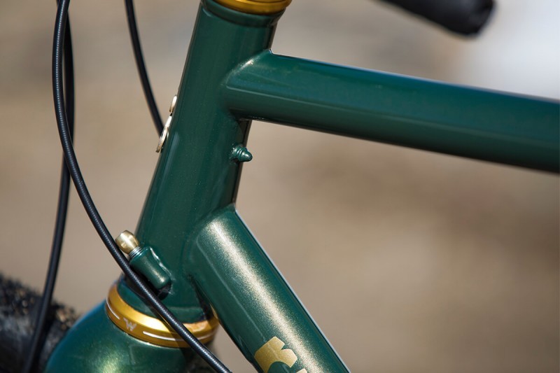 Pump peg detail on Rock Lobster custom gravel bike