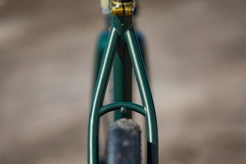 Seat stay detail on Rock Lobster custom gravel bike