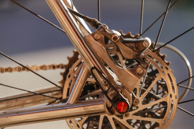 Dropout detail of Ti Firefly all road bike