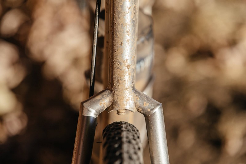 Seat stay detail of Ti Firefly all road bike