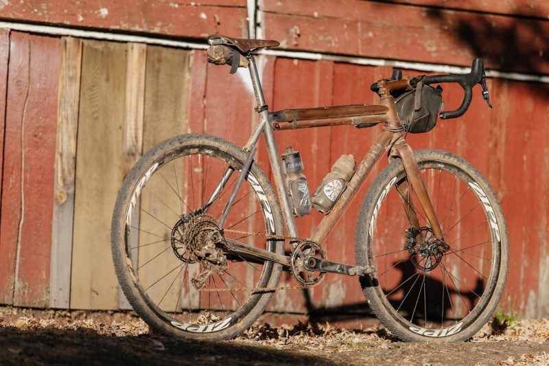 Ti Firefly all road bike at an angle