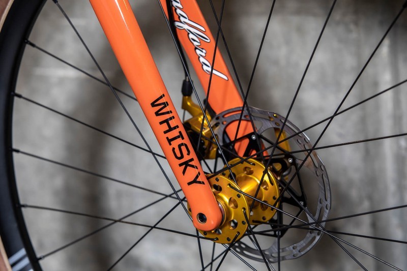 Close-up of fork detail 