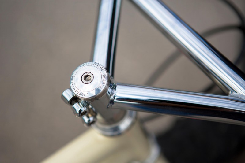 Stem and handlebar detail on Retrotec Fat Single Speed